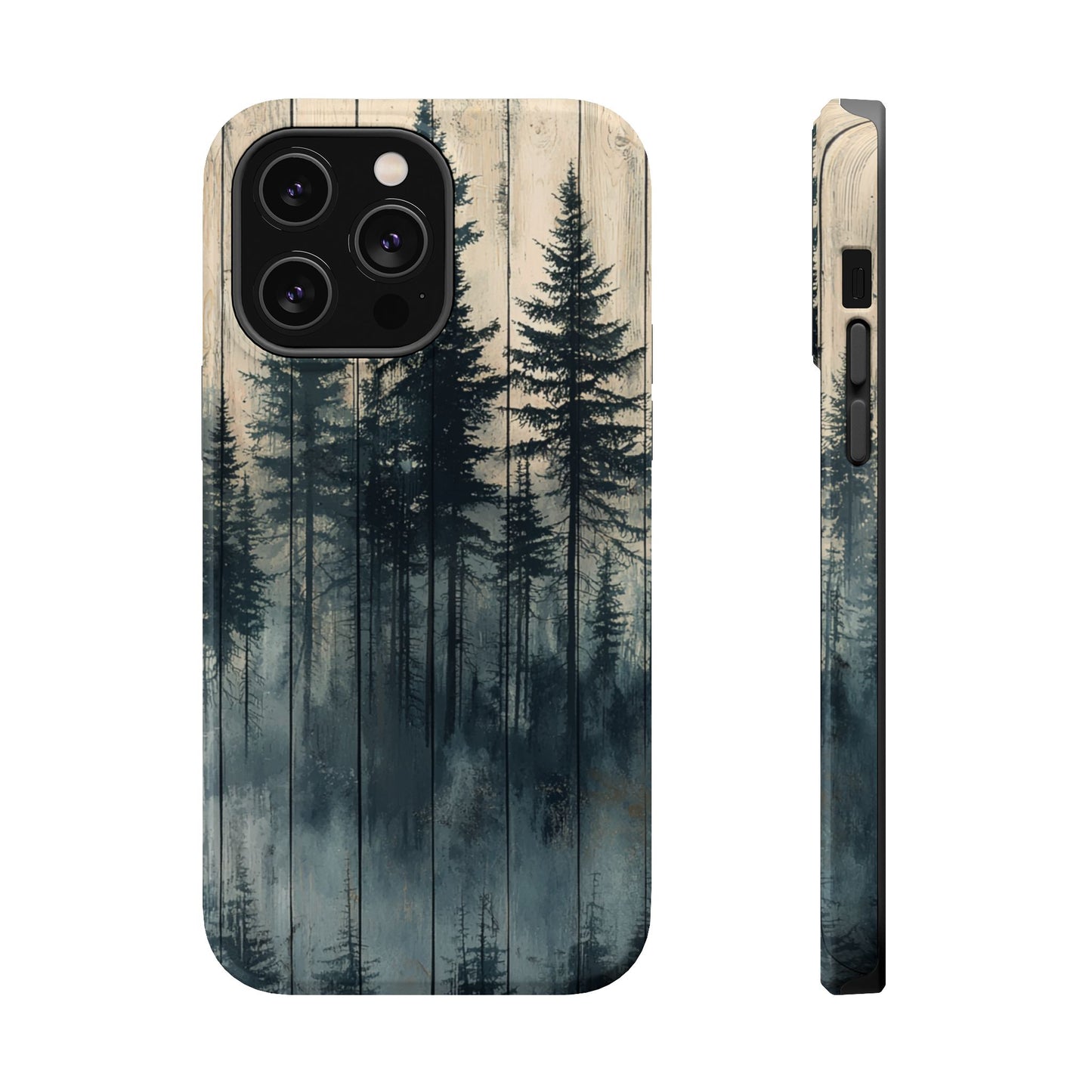 Misty Forest MagSafe iPhone Case - Rustic Nature-Inspired Protective Cover