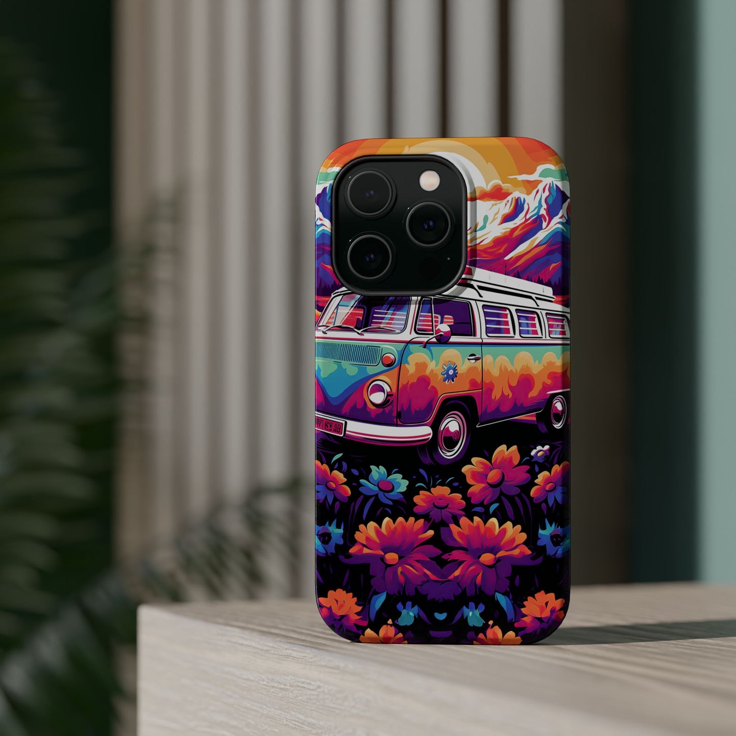 Groovy Floral Sunset Van – MagSafe iPhone Series Case