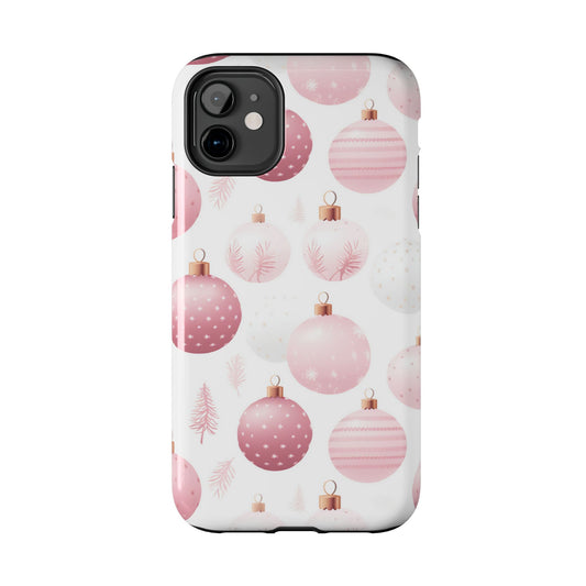 iPhone Case: Merry in Pink – Christmas Balls