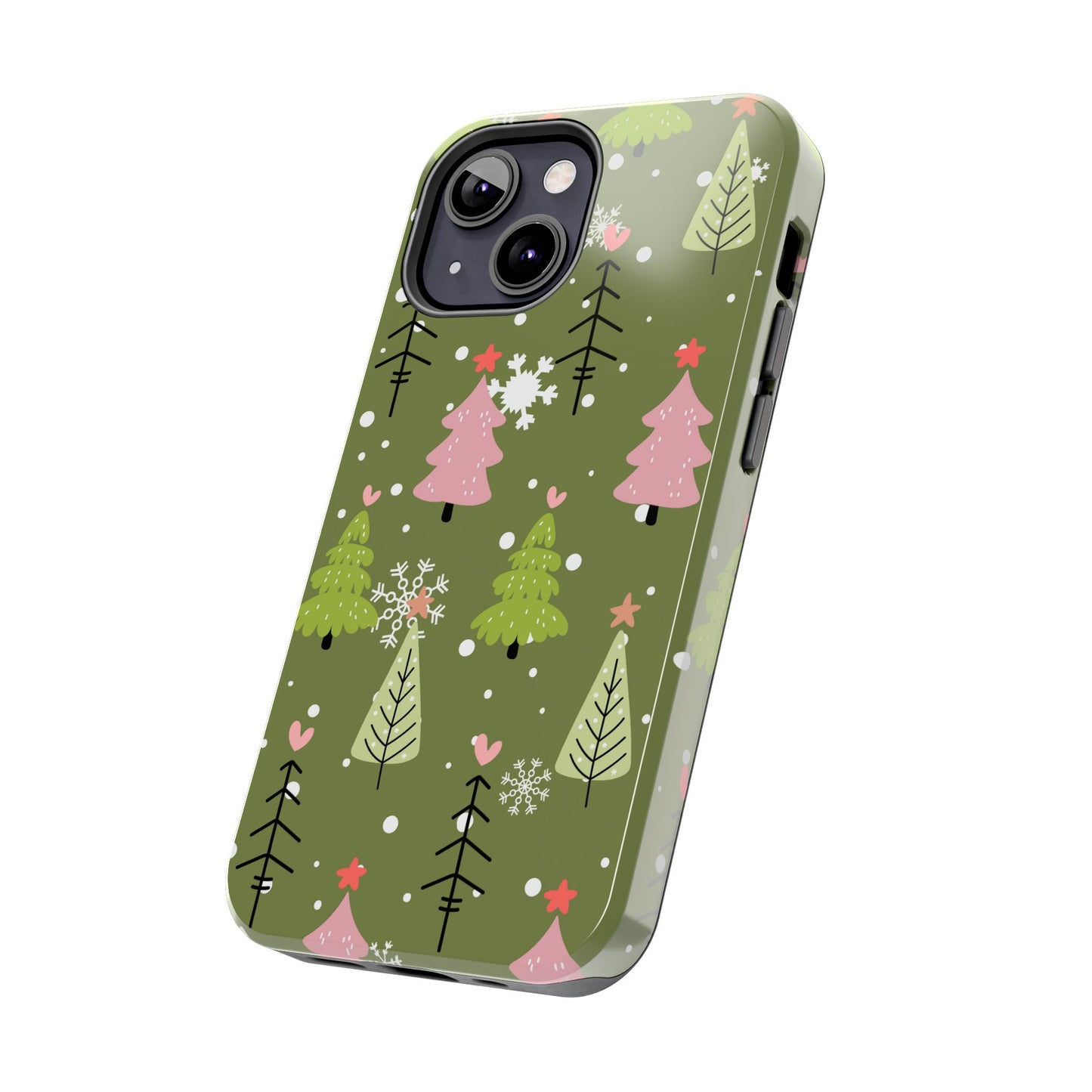 Whimsical Christmas Tree Pattern – iPhone Series Case