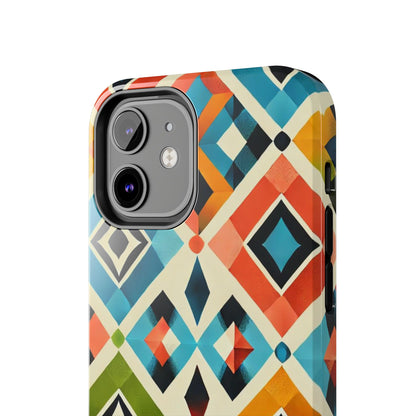 Harlequin Geometric iPhone Case - Vibrant Abstract Protective Cover