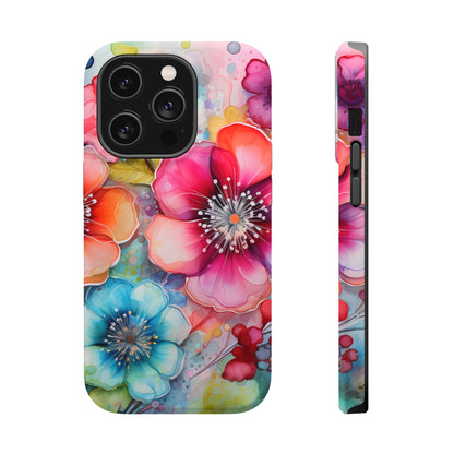 Vibrant Watercolor Floral Garden - MagSafe iPhone Series Case