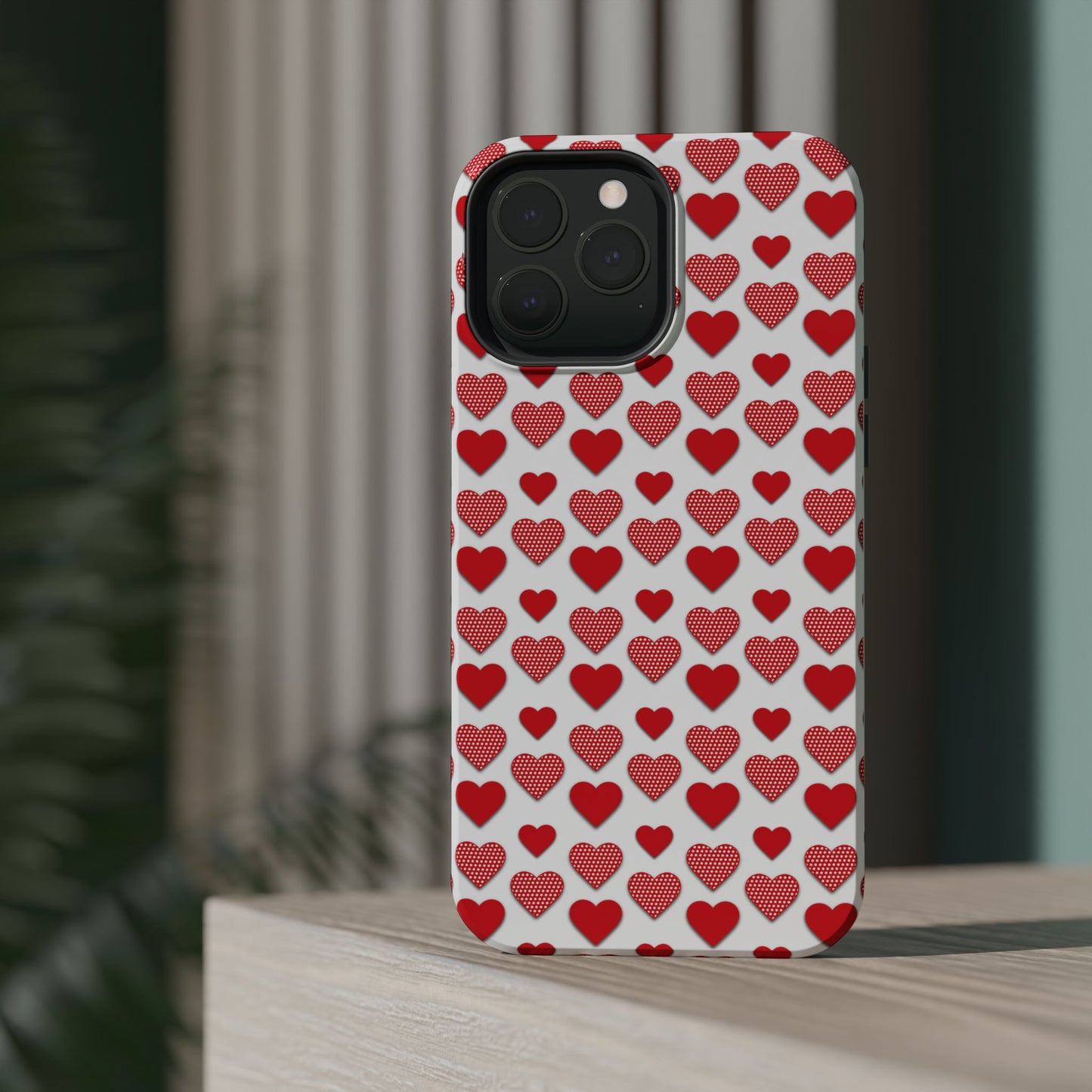 Red & Polka Dot Hearts MagSafe Case