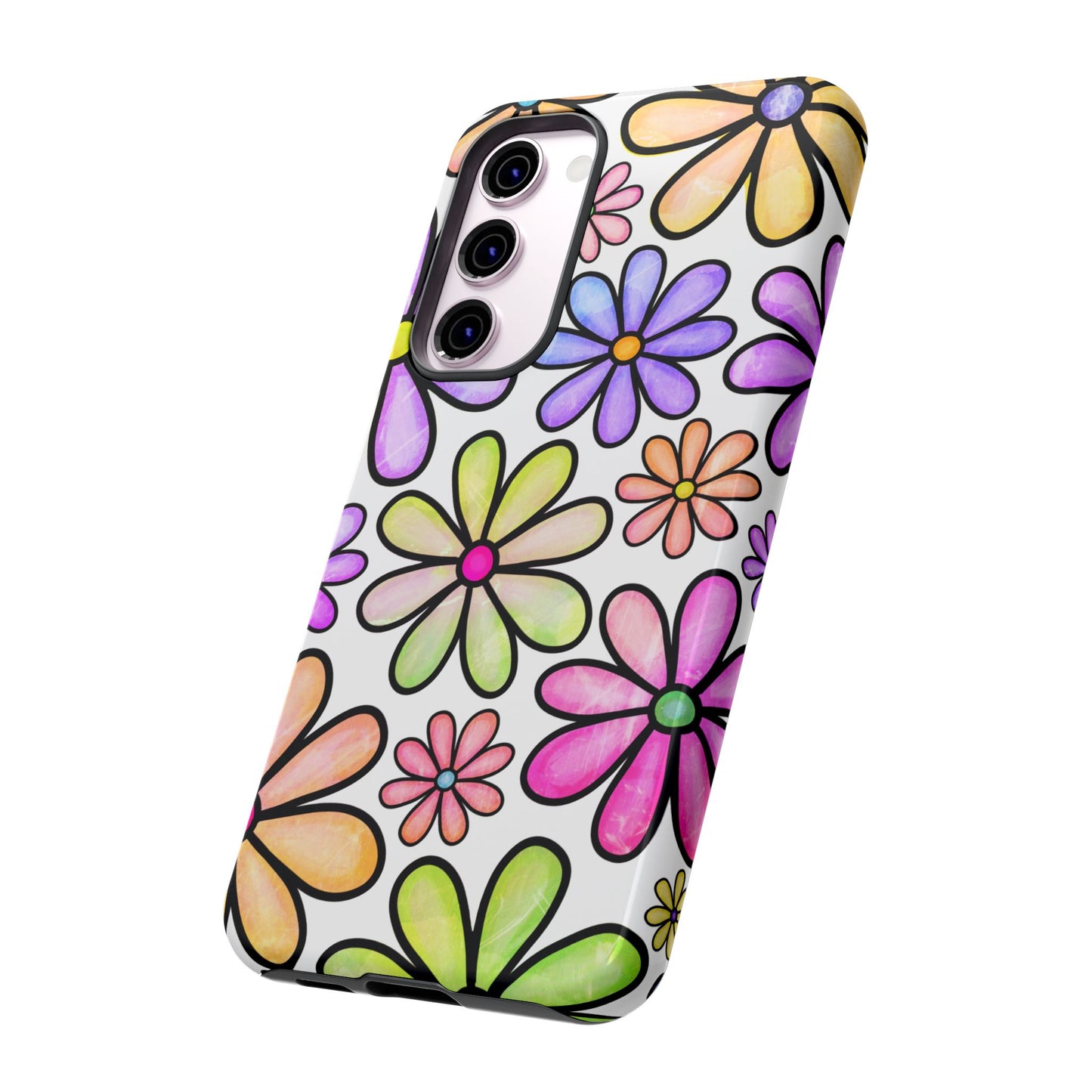 Pastel Daisy Dream Samsung Galaxy Case – Slim Profile, Glossy Finish