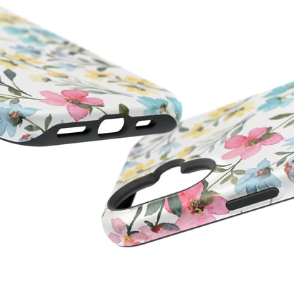 Watercolor Floral Bliss – MagSafe Case with Pastel Flower Design