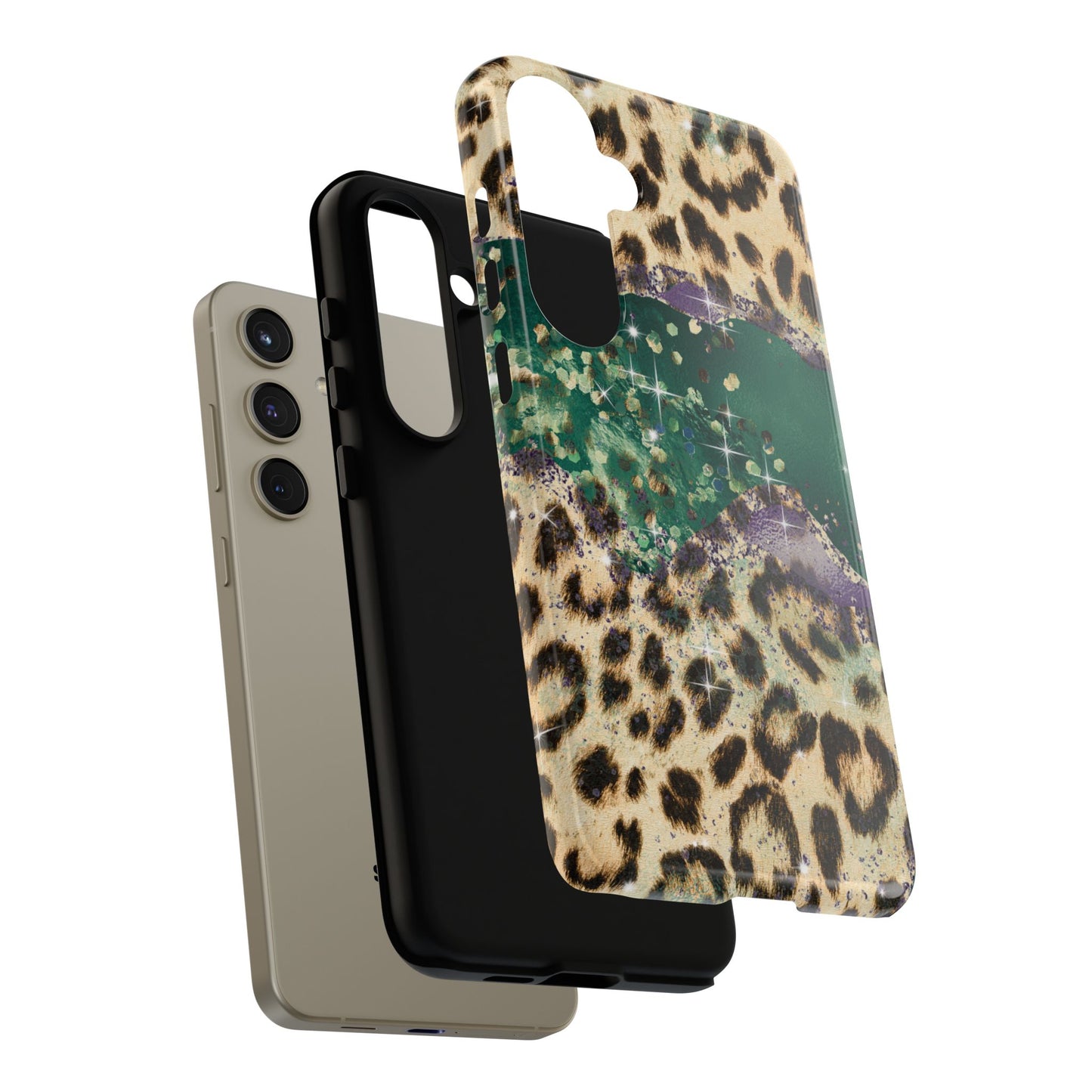 Emerald Glitter Leopard Print - iPhone Series Case