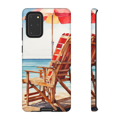 Beach Bliss Samsung Galaxy Case – Relaxing Seaside Chair and Umbrella Design