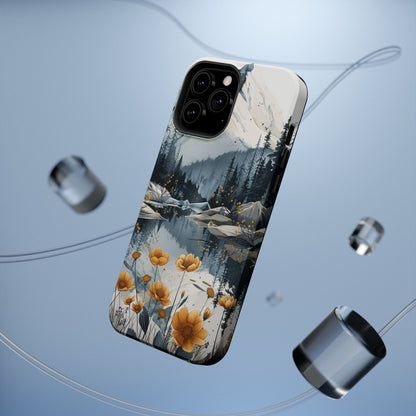 Silver Alpine Wildflower iPhone Case