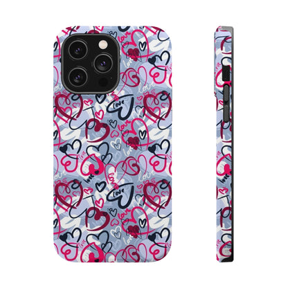 Graffiti Love Hearts MagSafe Case