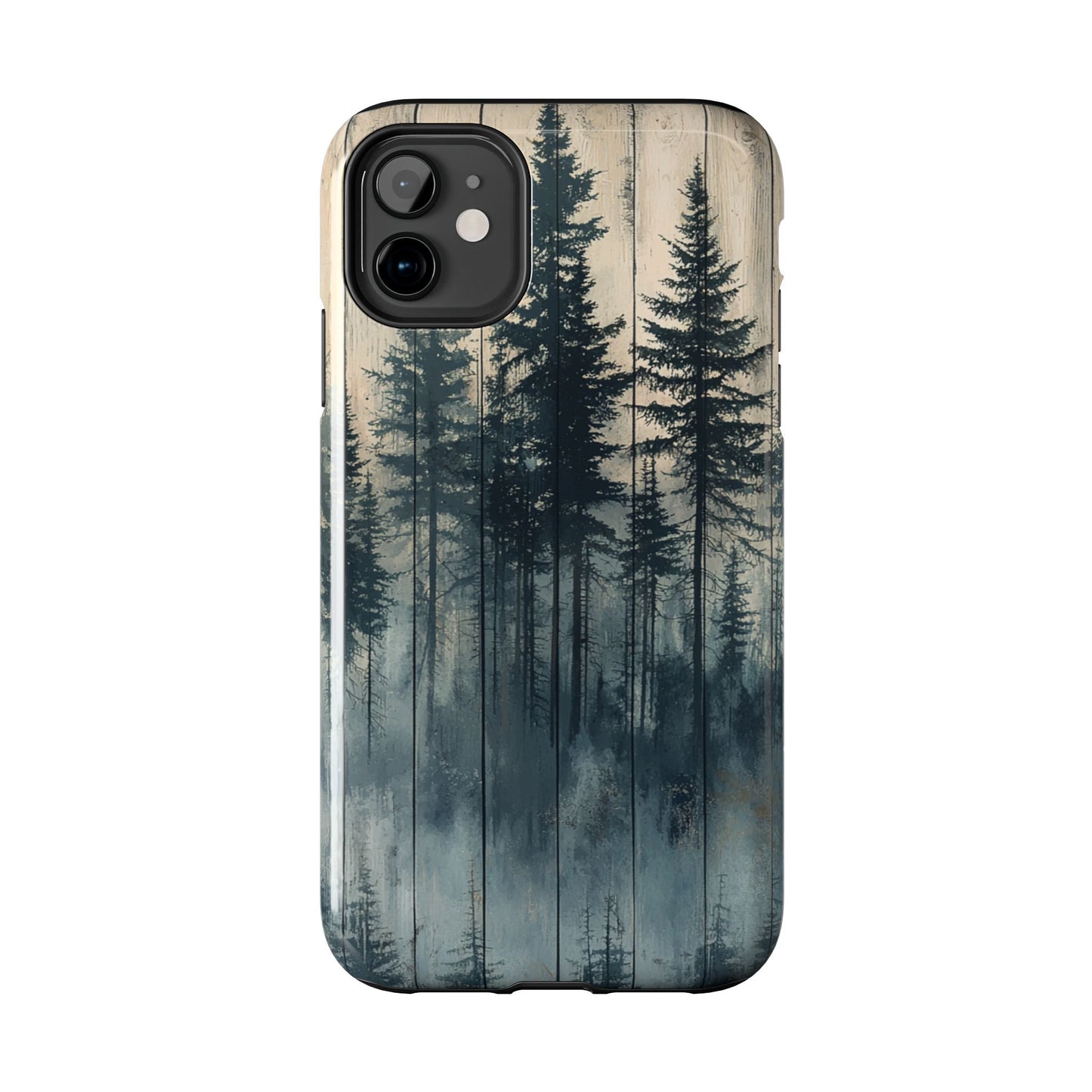 Misty Forest iPhone Case - Rustic Nature-Inspired Protective Cover