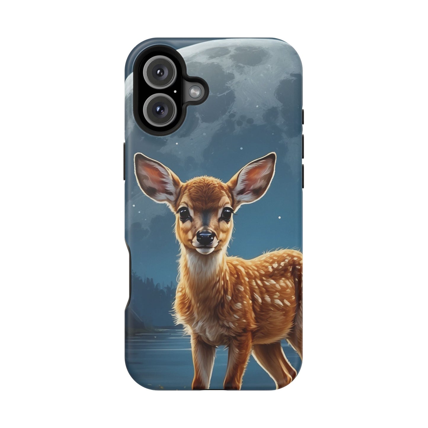 MagSafe-Compatible iPhone Case – Enchanted Fawn Under the Moonlit Sky