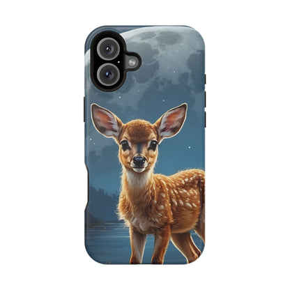 MagSafe-Compatible iPhone Case – Enchanted Fawn Under the Moonlit Sky