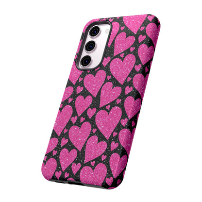 Glitter Hearts Samsung Galaxy Case