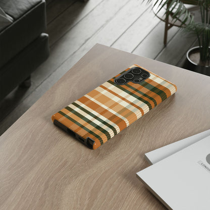 Samsung Galaxy Case - Pumpkin Spice Plaid Design