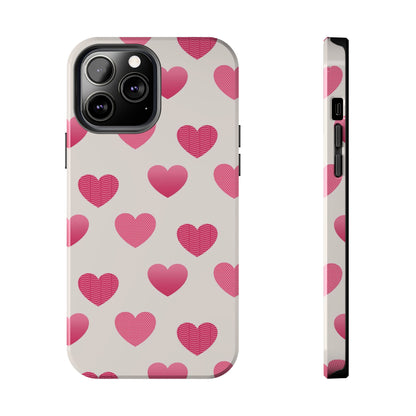 Textured Hearts iPhone Case