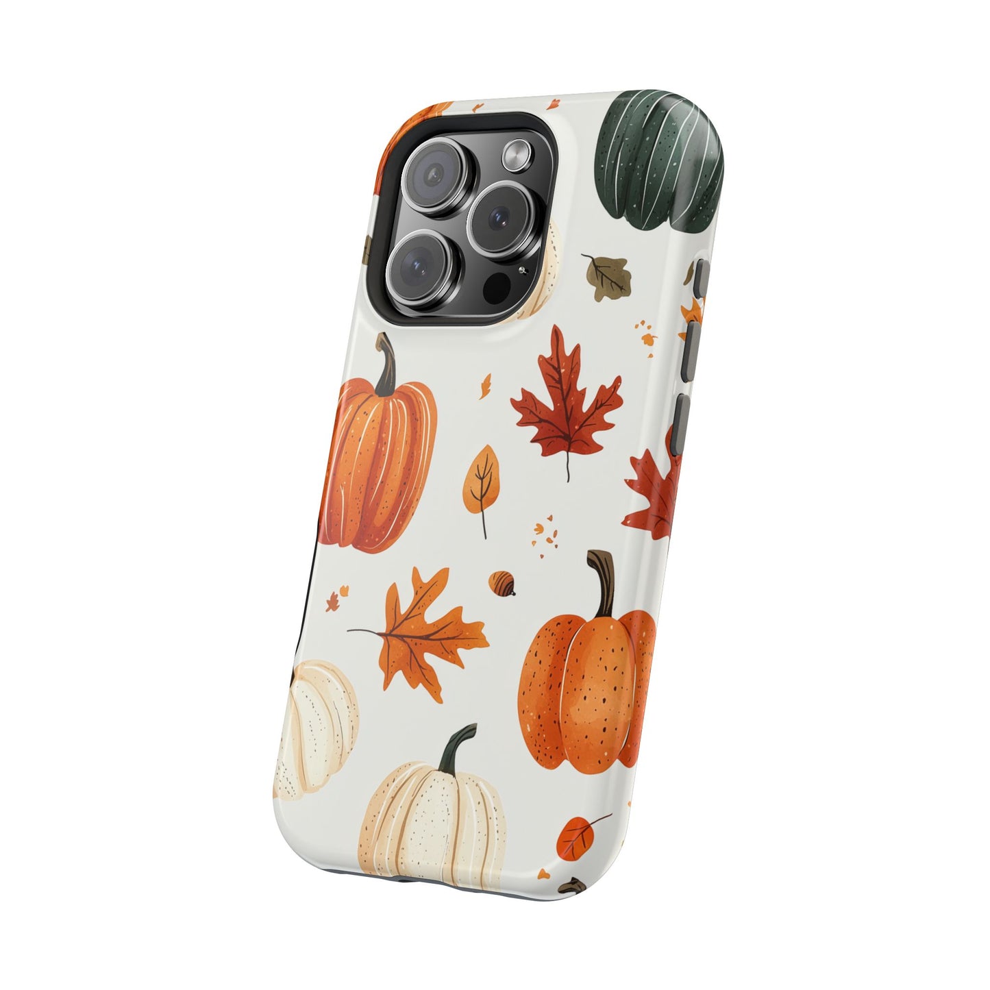 Autumn Pumpkin MagSafe iPhone Case – Fall Leaves and Harvest Design