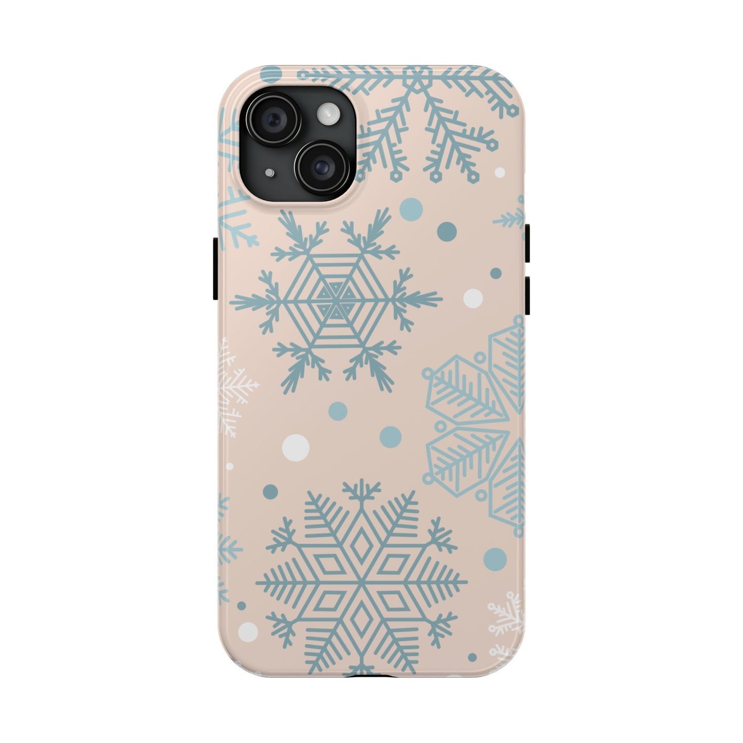 Winter Snowflakes iPhone Case – Shockproof, Smooth Matte Finish, Dual-Layer Protection