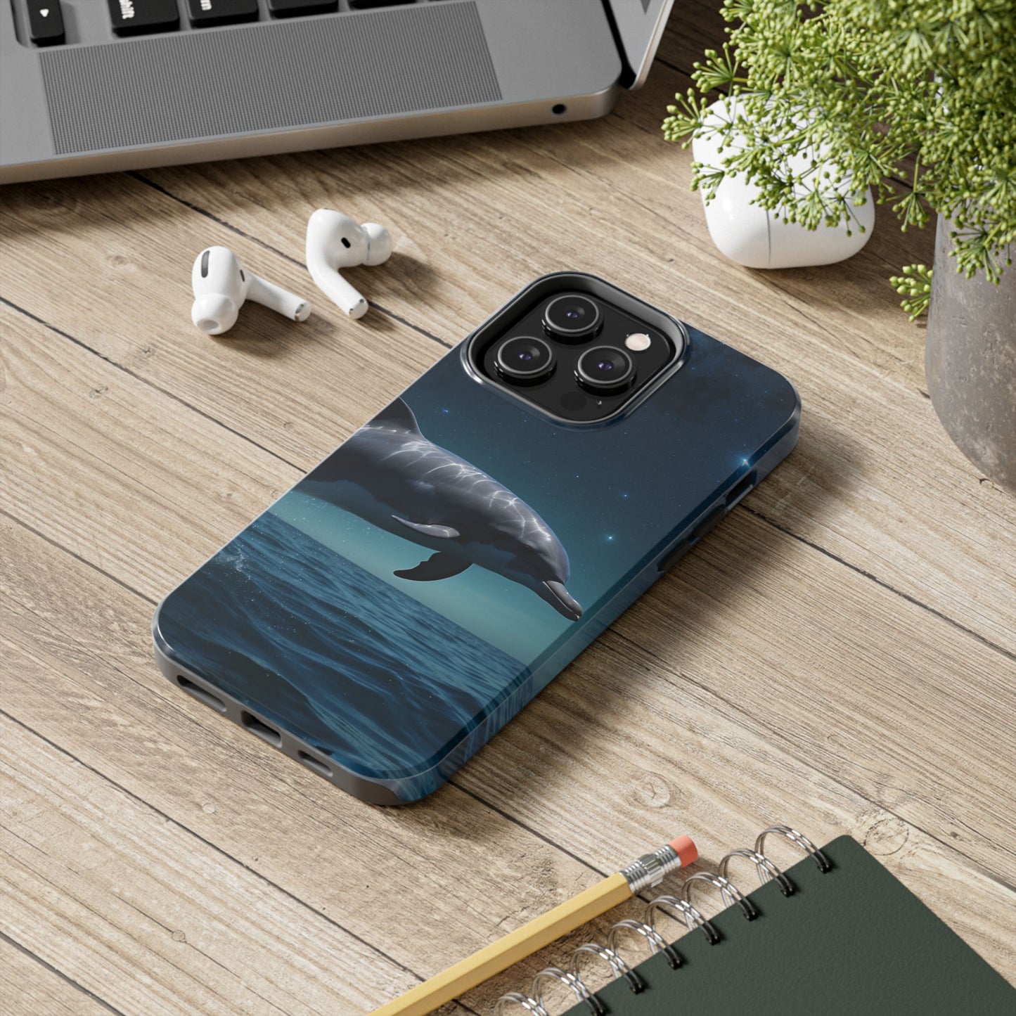 Midnight Ocean Dolphin - iPhone Case