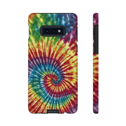 Colorful Retro Tie-Dye Samsung Galaxy Case – Spiral Rainbow Design