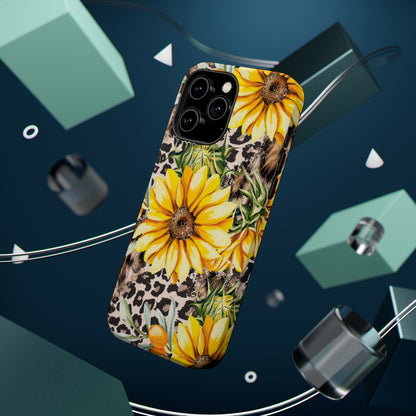 Leopard Sunflower Chic - MagSafe  iPhone Series Case