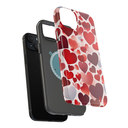 MagSafe Case: Romantic Red Heart Gradient Case