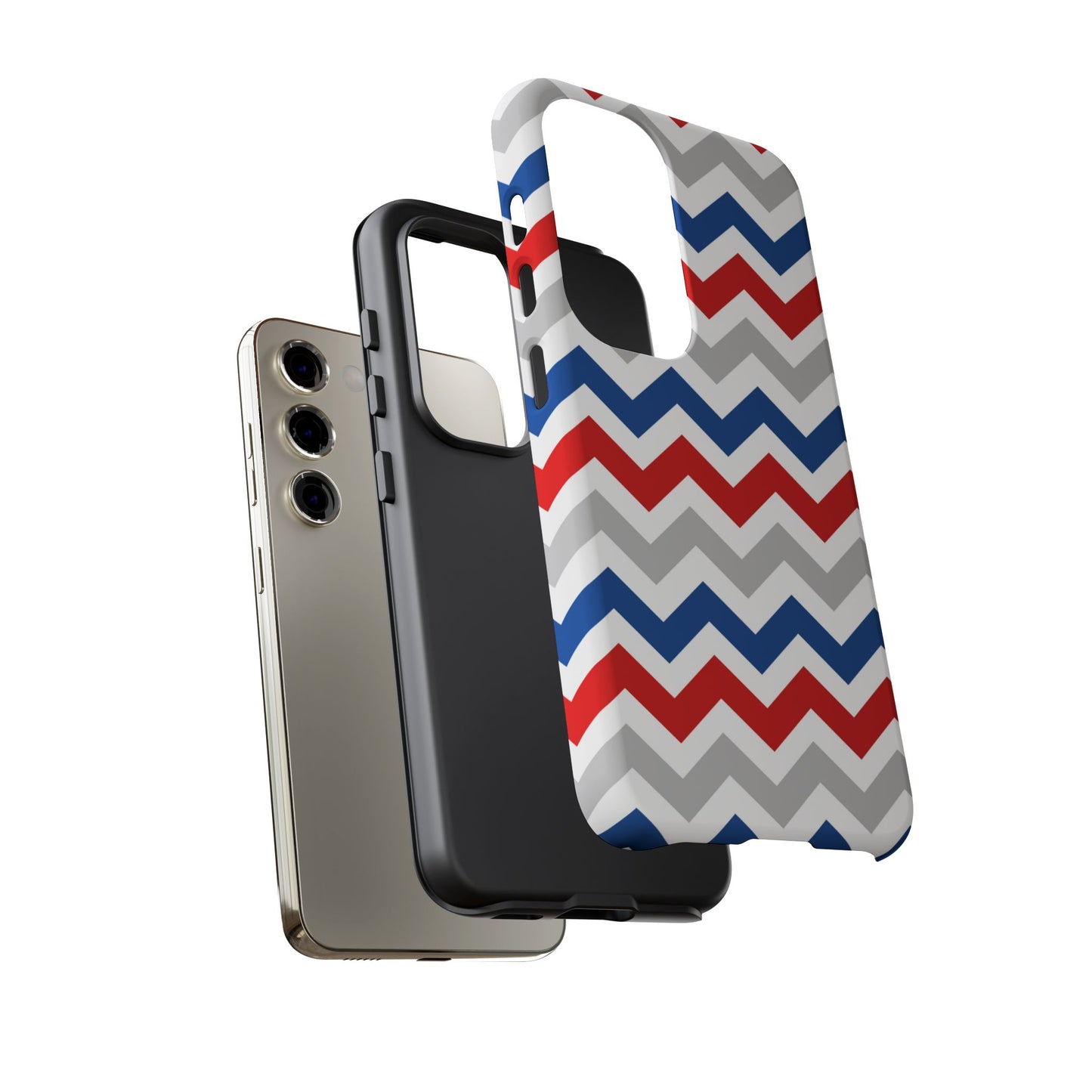 Patriotic Red, White & Blue Chevron – Bold Geometric Samsung Galaxy Case