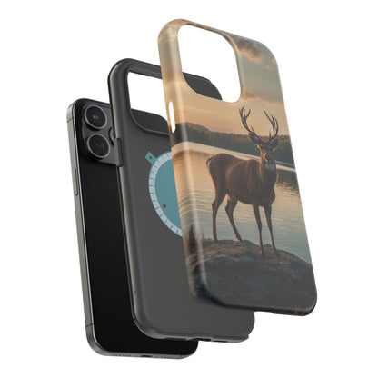 Majestic Stag at Sunset – MagSafe iPhone Case