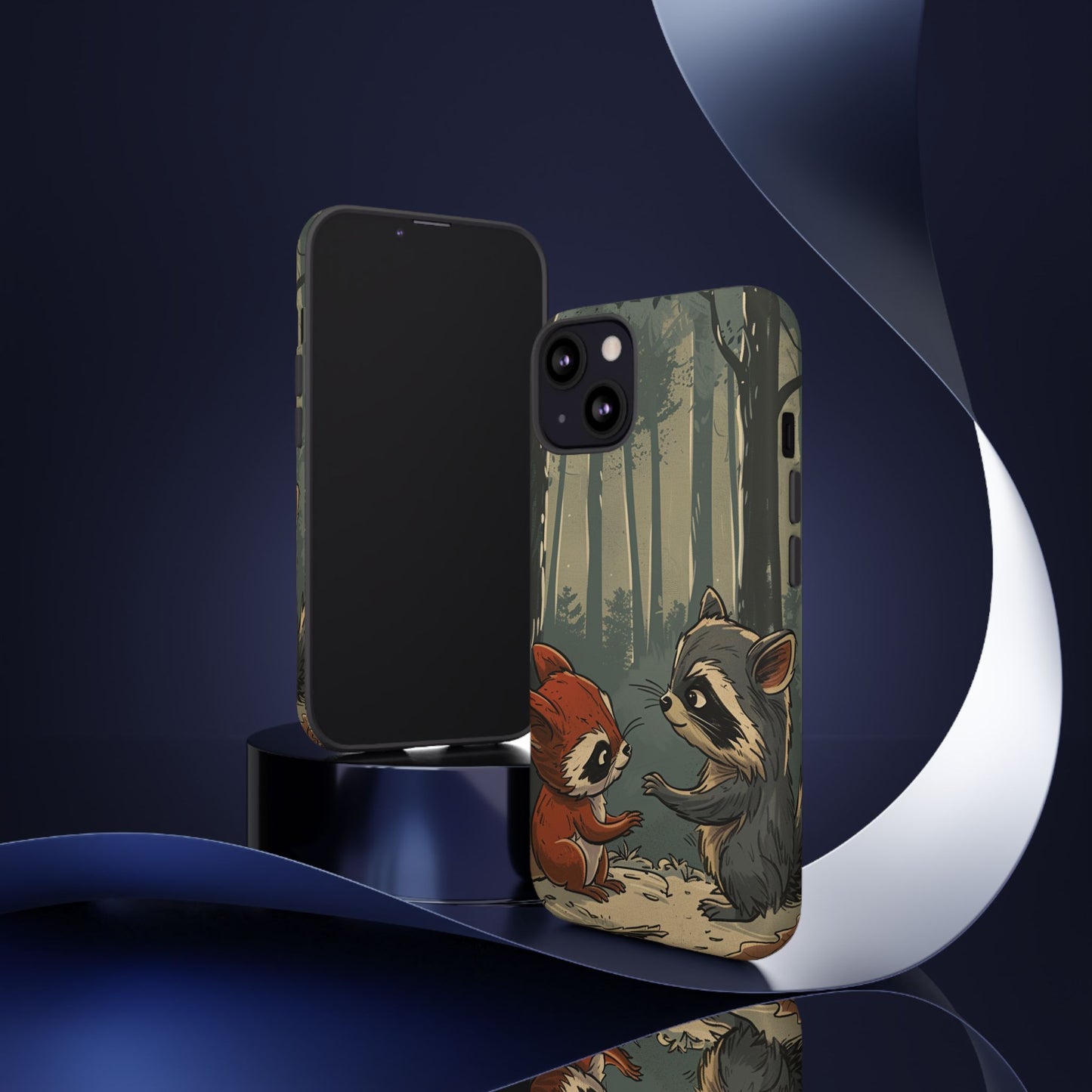 Whimsical Woodland Raccoons Phone Case