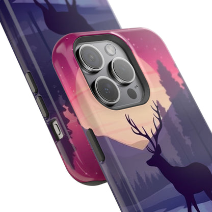 Twilight Elegance: Stag Reflection – MagSafe iPhone Case