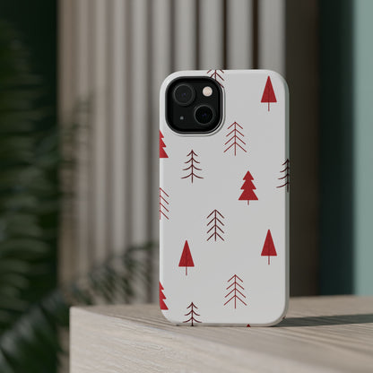 Scandi Red Pine Trees - MagSafe iPhone Series Case