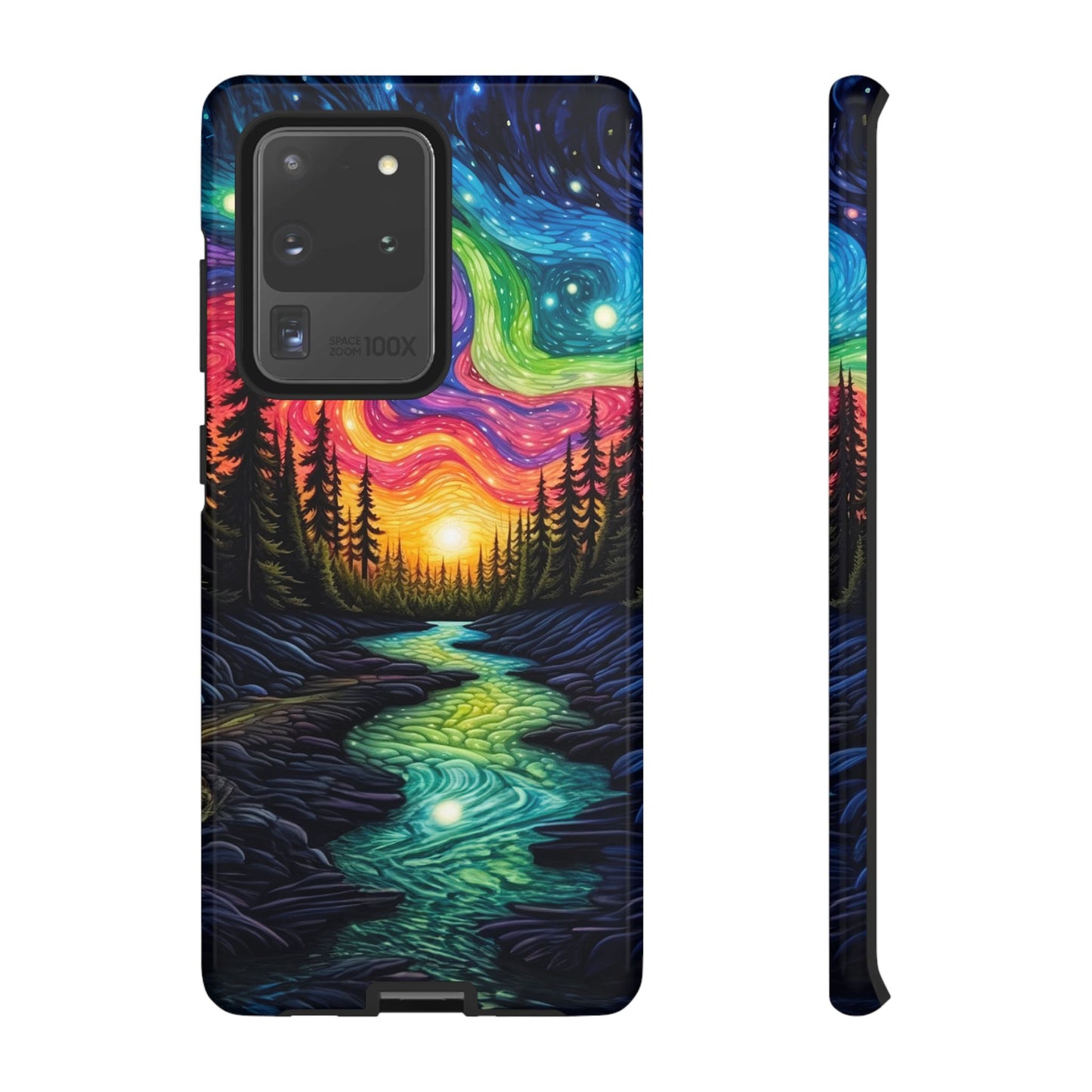 Celestial Nightscape Samsung Galaxy Case – Vibrant River and Starry Sky Design