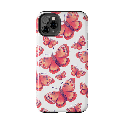 Coral Butterfly iPhone Case – Slim, Protective Design with Bold Watercolor Print