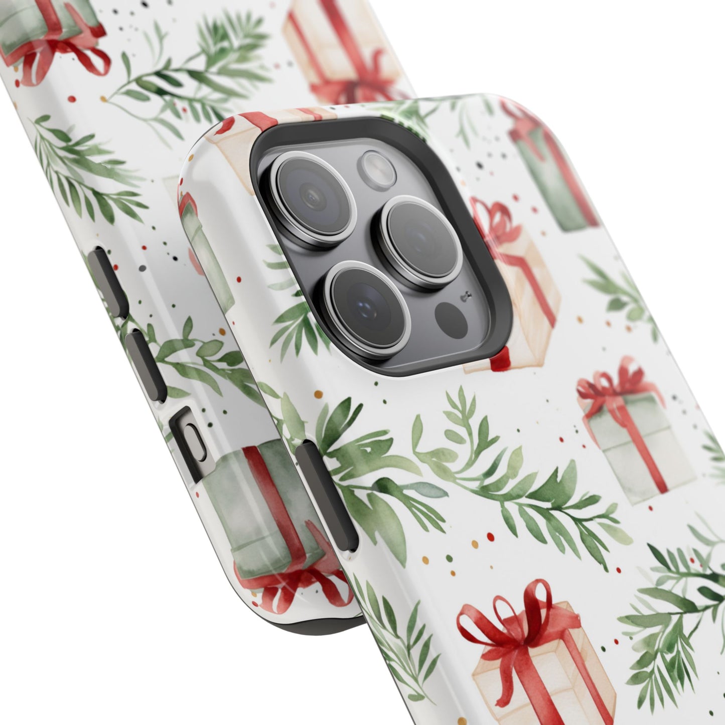 Watercolor Holiday Gifts & Greenery - MagSafe iPhone Series Case