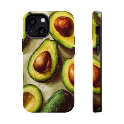 Realistic Avocado MagSafe iPhone Case – Detailed Green Fruit Design, Shockproof Protection