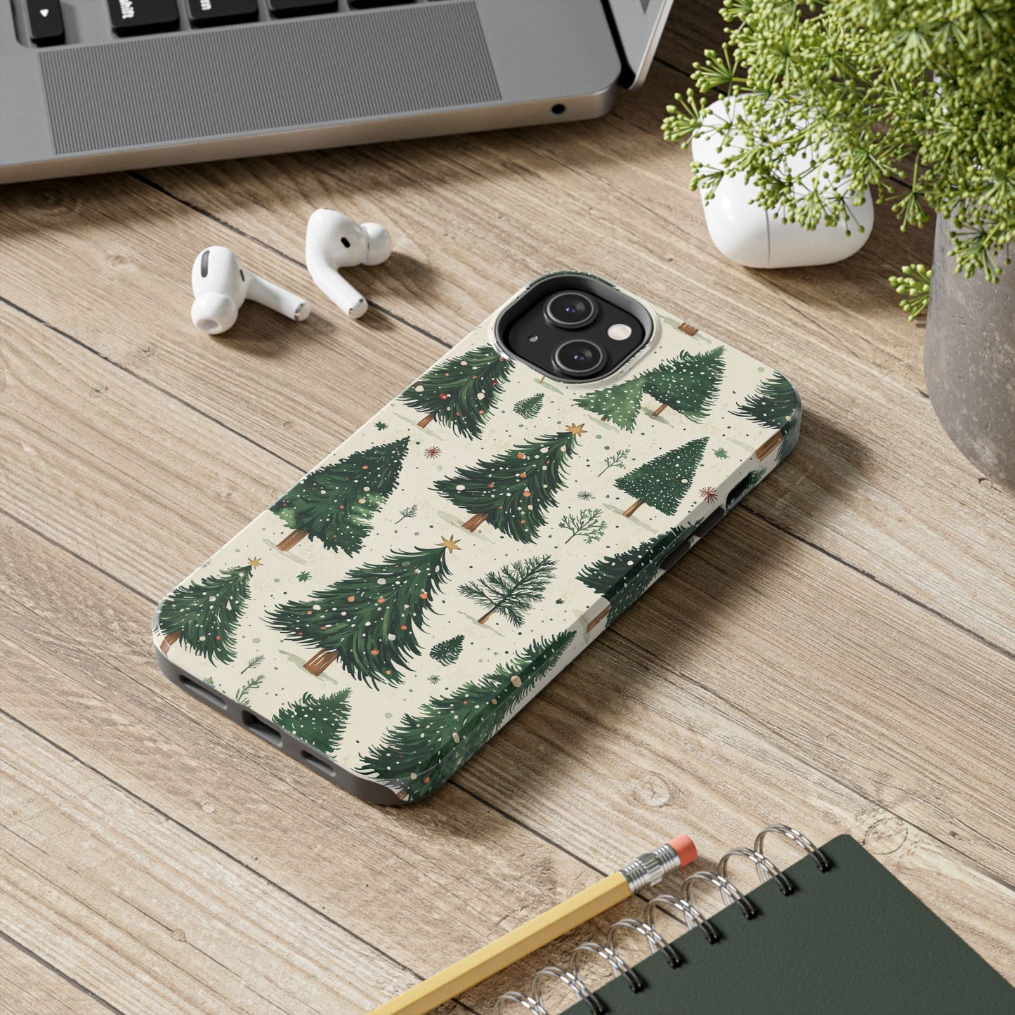 Festive Christmas Tree Forest Pattern – iPhone Series Case