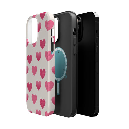 Textured Hearts MagSafe iPhone Case