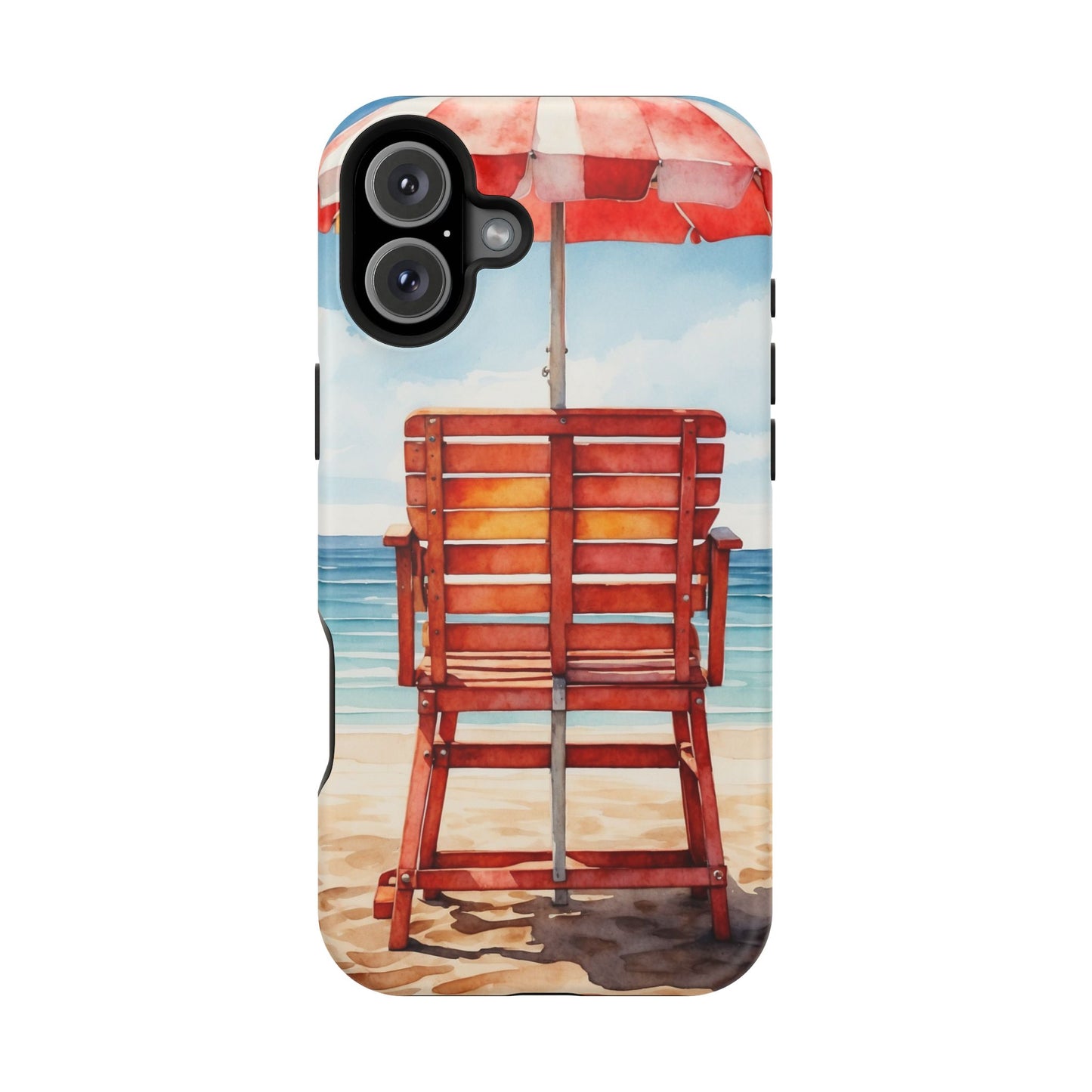 Beachfront Sunset Lounge MagSafe iPhone Case – Rearview Edition