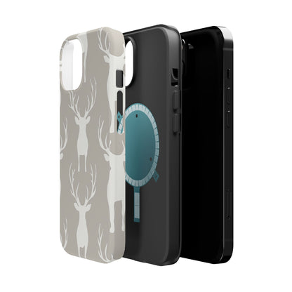 Minimalist Deer Silhouette MagSafe Pattern – iPhone Series Case