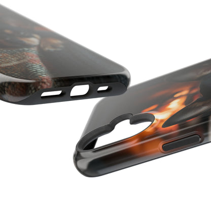 Cozy Chihuahua Fireplace MagSafe iPhone Case – Elegant and Functional Design