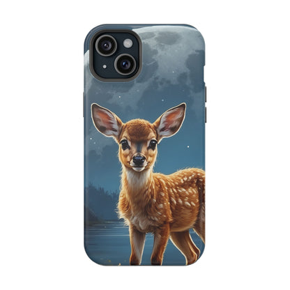 MagSafe-Compatible iPhone Case – Enchanted Fawn Under the Moonlit Sky