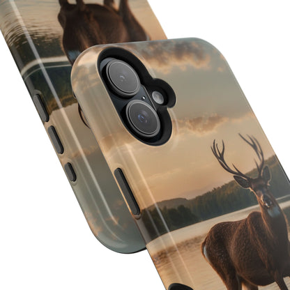 Majestic Stag at Sunset – MagSafe iPhone Case