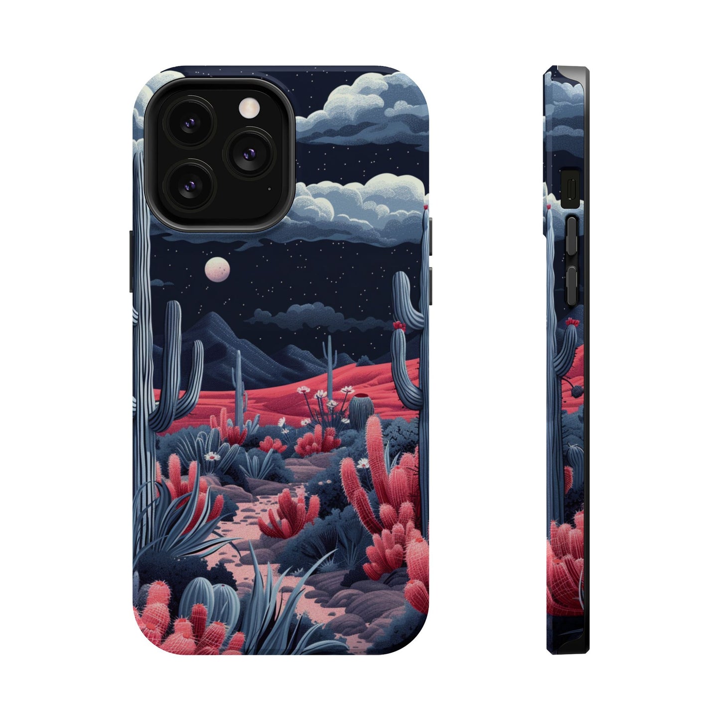 Moonlit Saguaro iPhone Case