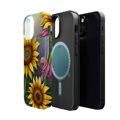 Whimsical Sunflower & Rose Garden - MagSafe iPhone Series Case