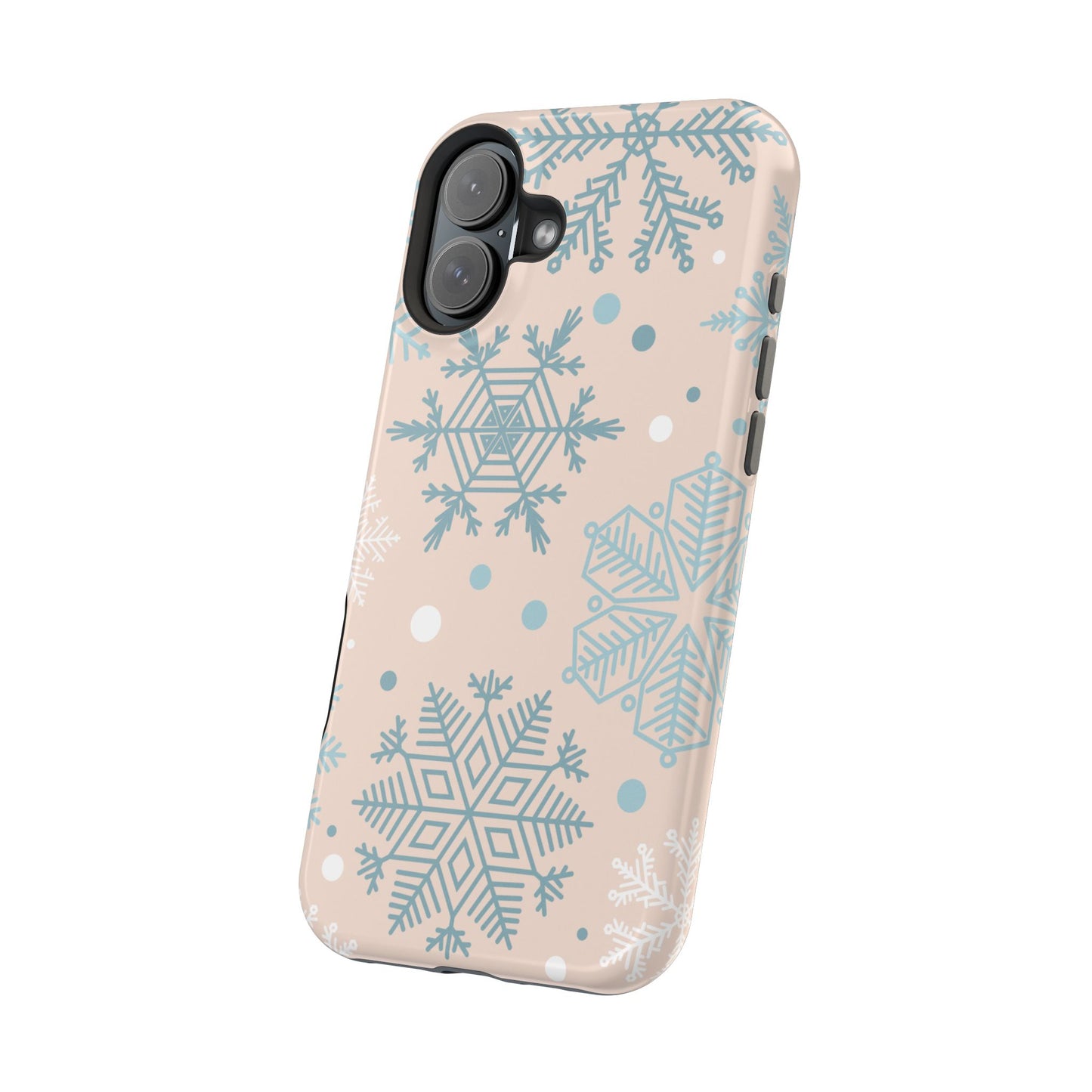 Winter Snowflakes MagSafe iPhone Case – Shockproof, Smooth Matte Finish, Dual-Layer Protection