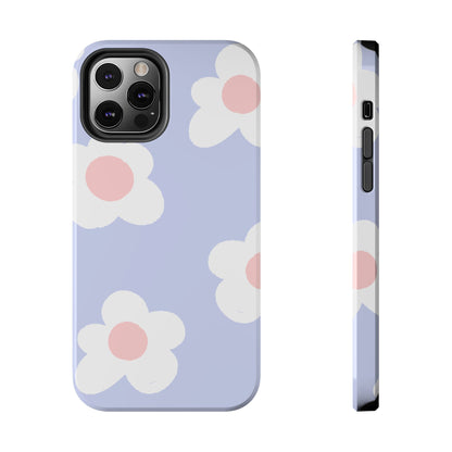 Retro Daisy Pastel Tough iPhone Case – Durable Design with Soft Matte Finish