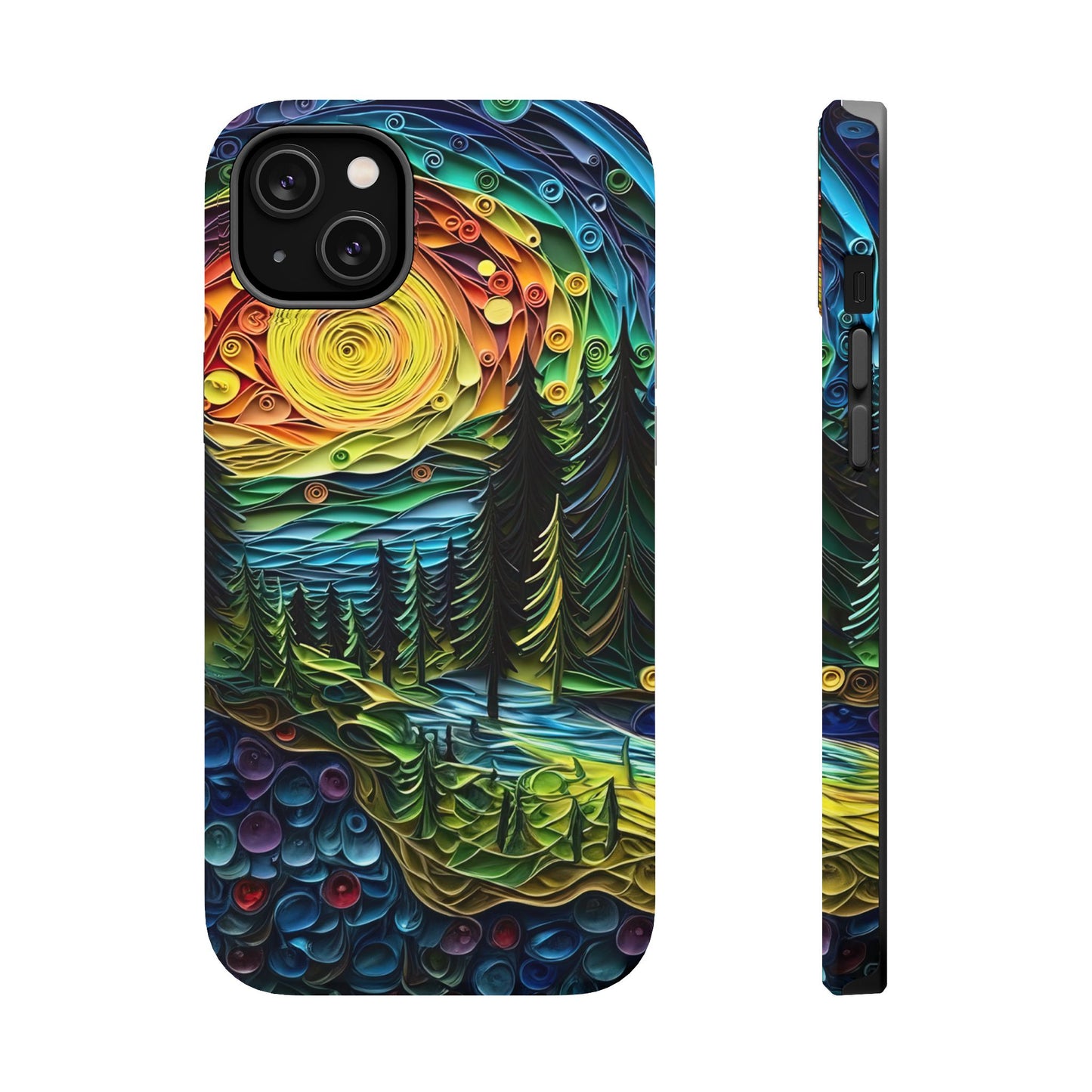 Radiant Forest Sunset MagSafe iPhone Case – Artistic Landscape Design