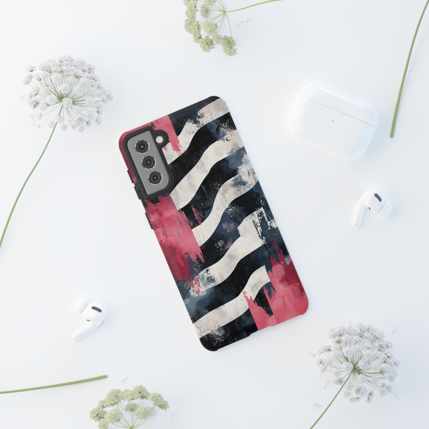 Blood Zebra Samsung Case – Bold Red & Black Pattern