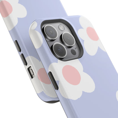 Retro Daisy Pastel Tough MagSafe iPhone Case – Durable Design with Soft Matte Finish