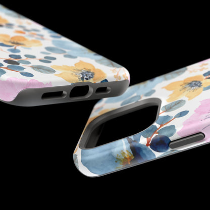 Spring Radiance – MagSafe Case with Vibrant Watercolor Floral Design