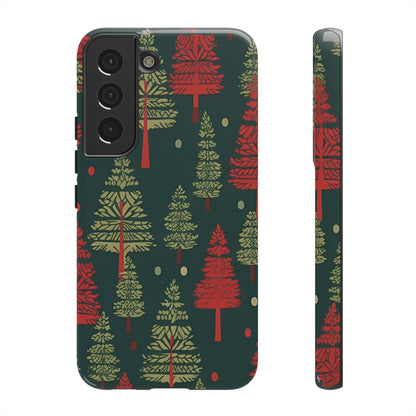 Retro Christmas Trees Pattern - Samsung Galaxy Series Case